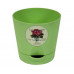 Горшок для цветов пластиковый с поддоном «Le parterre» 0,35л (зеленый)