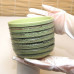 Горшок для цветов керамический с поддоном бук кукушка зеленый N2 d15см