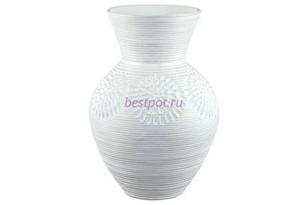 Ваза для цветов керамическая Астра белая ваза сфера h33см , 24-423