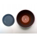 Горшок для цветов керамический с поддоном Перламутр бутон серый 15см  РС 56/2