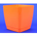 Горшок для цветов пластиковый с поддоном Toscana квадр. 3,7л с под.(ярк.оранж) (0733-003)