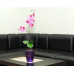 Кашпо без поддона и дренажного отверстия «Орхидея» 12 х 14см (фиолетово-прозрачное)
